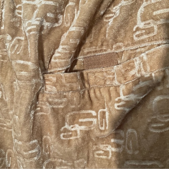 GODBODY XL HIP HOP VELOUR Tan 2 Piece Track Suit with Black Racing Stripes - Picture 10 of 16